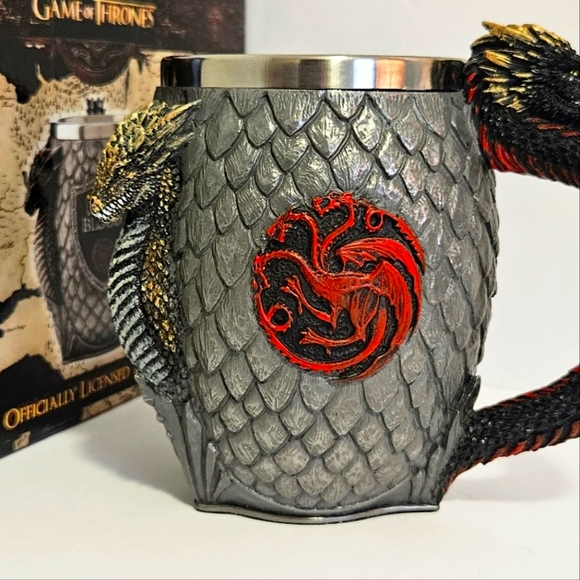 ( 2 ) Game of Thrones Tankards, 2 Pounds, Silver/Gold/Red/ Black/Blue - Picture 3 of 13